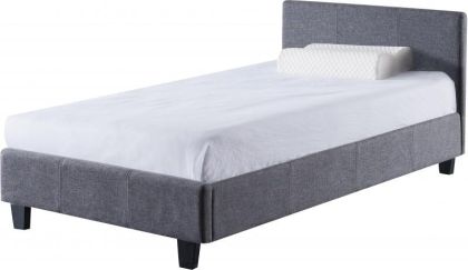 Prado Fabric Single Bed 3ft - Grey 