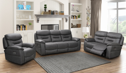 Leroy Recliner Suite 3+1+1 - Grey