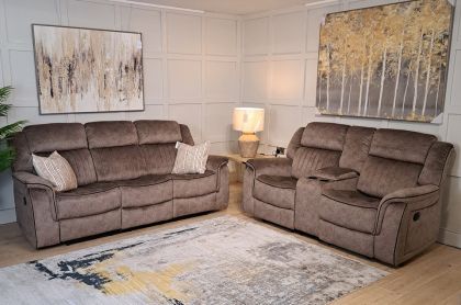 Gresham Fabric Recliner Suite 3+2 Sand
