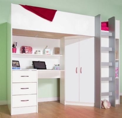 Bobi High Sleeper (White)