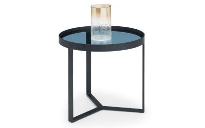 Loft Lamp Table - Smoked Glass