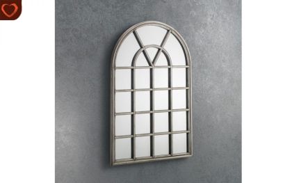 Opus Pewter Window Mirror