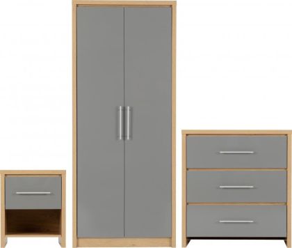 Seville BEDROOM SET  - Grey High Gloss