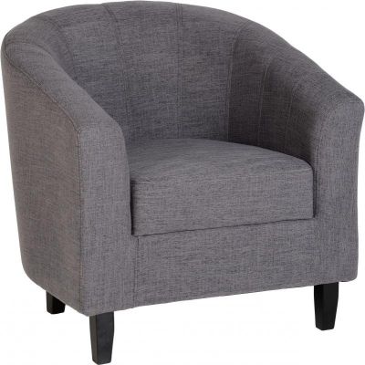 Tempo Fabric Tub Chair - Grey