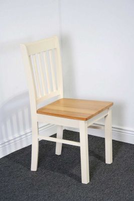 Thames Dining Chair - Cream & Oak
