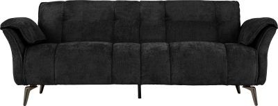 Amalfi Fabric 3 Seater Sofa - Black