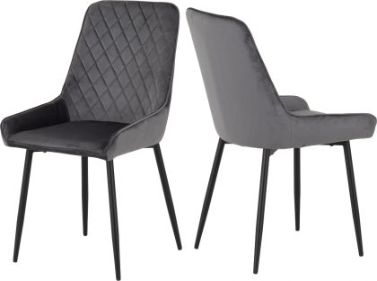 Avery Chair (Box of 2) - Grey Velvet