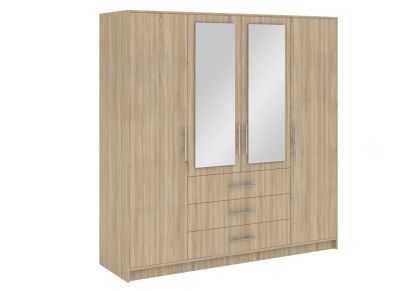 Bali 4 Door Robe Large - 2m Somona Oak