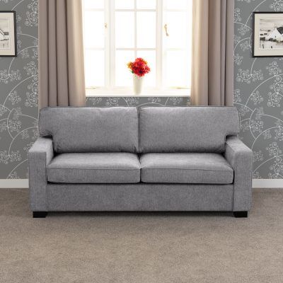 Eton Fabric Sofa Bed - Light Grey