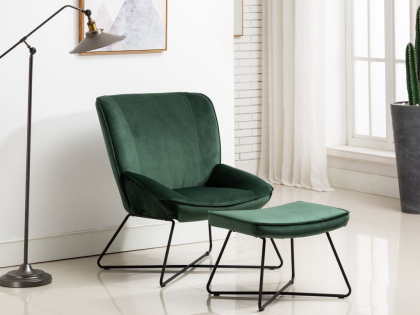 Teagan Chair & Stool - Green