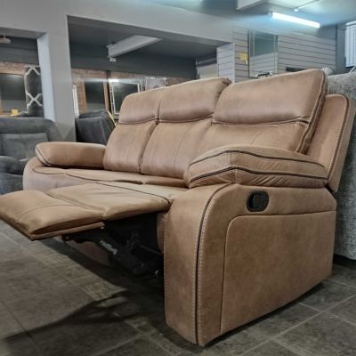 Kingsley Fabric Recliner Suite 3+2 - Tan