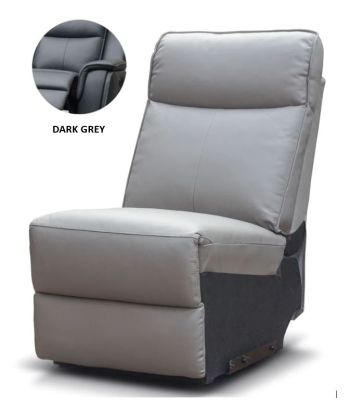 Infiniti Leather Modular Sofa Element - Dark Grey