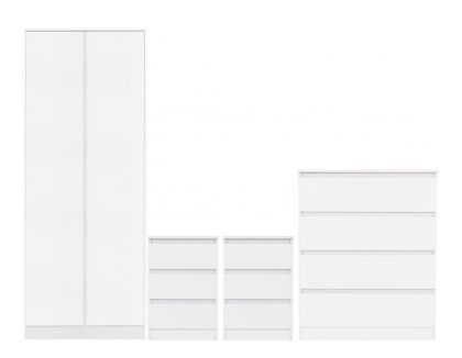 Malvern 2 Door Wardrobe Bedroom Set - White