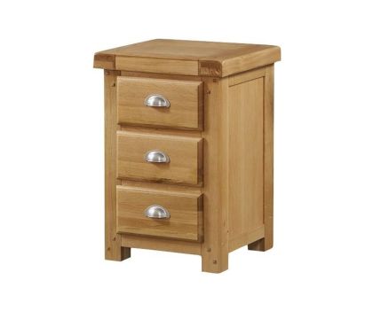 Newbridge 3 Drawer Bedside - Oak