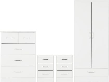 Nevada Bedroom Set - White High Gloss
