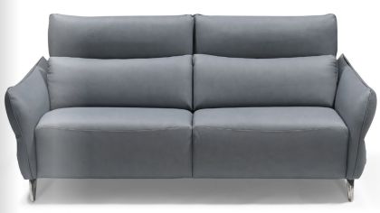 Perlini Leather 3 Seater Sofa - Cobalto