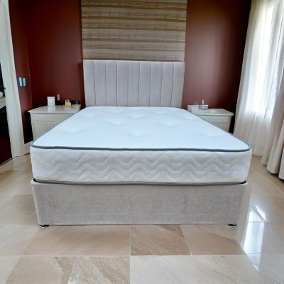 Dolce Divan Set (Divan Base + HeadBoard + Mattress) - Naples Cream