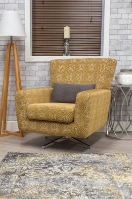 Poppy Swivel Chair - Ochre