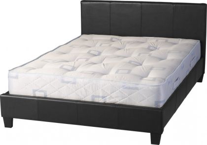 Prado Leather Kingsize Bed 5ft - Black