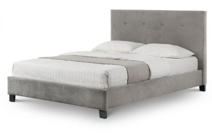 Shoreditch High Headboard Kingsize Bed 5ft - Slate Velvet