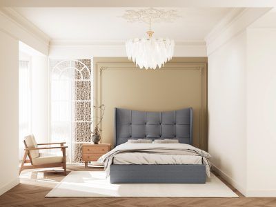 Verona Fabric Bed Grey