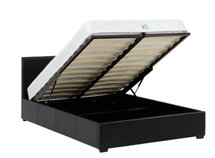 Waverley Storage Bed - Black Faux Leather