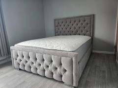 Vienna Fabric Bed - Naples Seal Grey