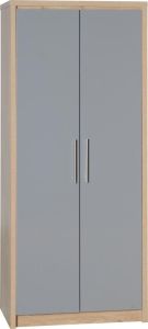 Seville 2 Door Wardrobe 0.76m - Grey High Gloss