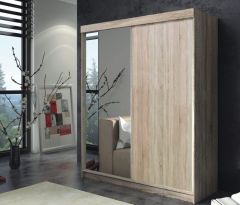 Ruby Sliding Wardrobe 1.5m - Sonoma Oak
