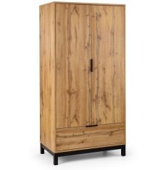 Bali 2 Door 1 Drawer Wardrobe 0.92m - Oak