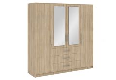 Bali 4 Door Robe Large - 2m Somona Oak