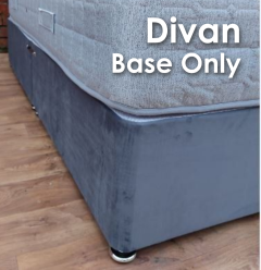 Ballygalley Fabric Kingsize DIVAN BASE 5ft with 2 Drawers Footend - Plush Charcoal