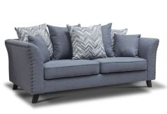 Cassia Fabric 2 Seater Sofa - Steel