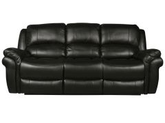 Farnham Leather Air 3 Seater Sofa -  Black