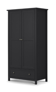 Maine 2 Door Combination Wardrobe 0.97m - Anthracite