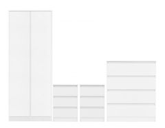 Malvern 2 Door Wardrobe Bedroom Set - White