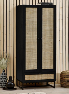 Padstow Wardrobe 0.8m - Black