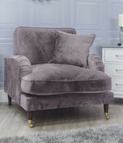 Rupert Fabric 1 Seater Fixed Sofa - Steel